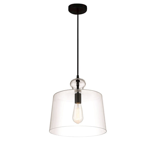 OPEN BOX ITEM: Minka Lavery 1 Light 13" Pendant, Coal/Clear - 2336-66A