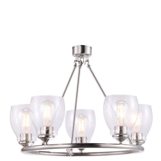 OPEN BOX ITEM: Minka Lavery Winsley 5 Light Chandelier, Nickel - MI2435-84