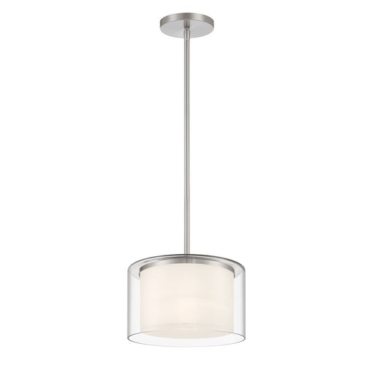 OPEN BOX: Minka Lavery Parsons Studio 1 Light Pendant, Brushed Nickel - 4102-84