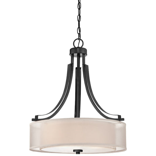 OPEN BOX ITEM: 3 Light Pendant, Sand Coal