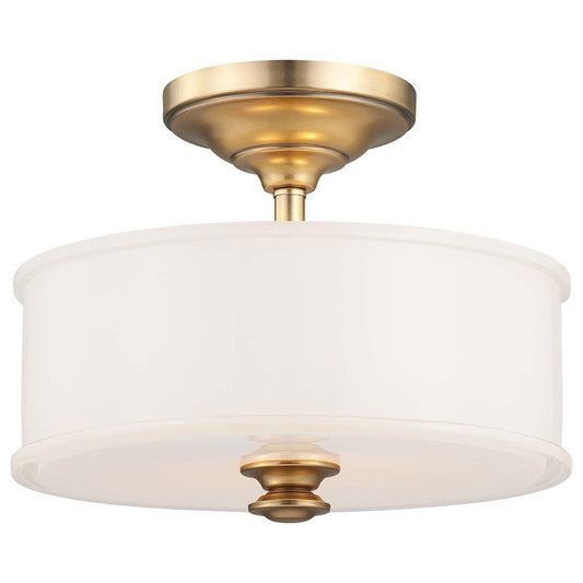 OPEN BOX ITEM: Minka Lavery Harbour Point 2 Light Semi Flush Mount, Liberty Gold