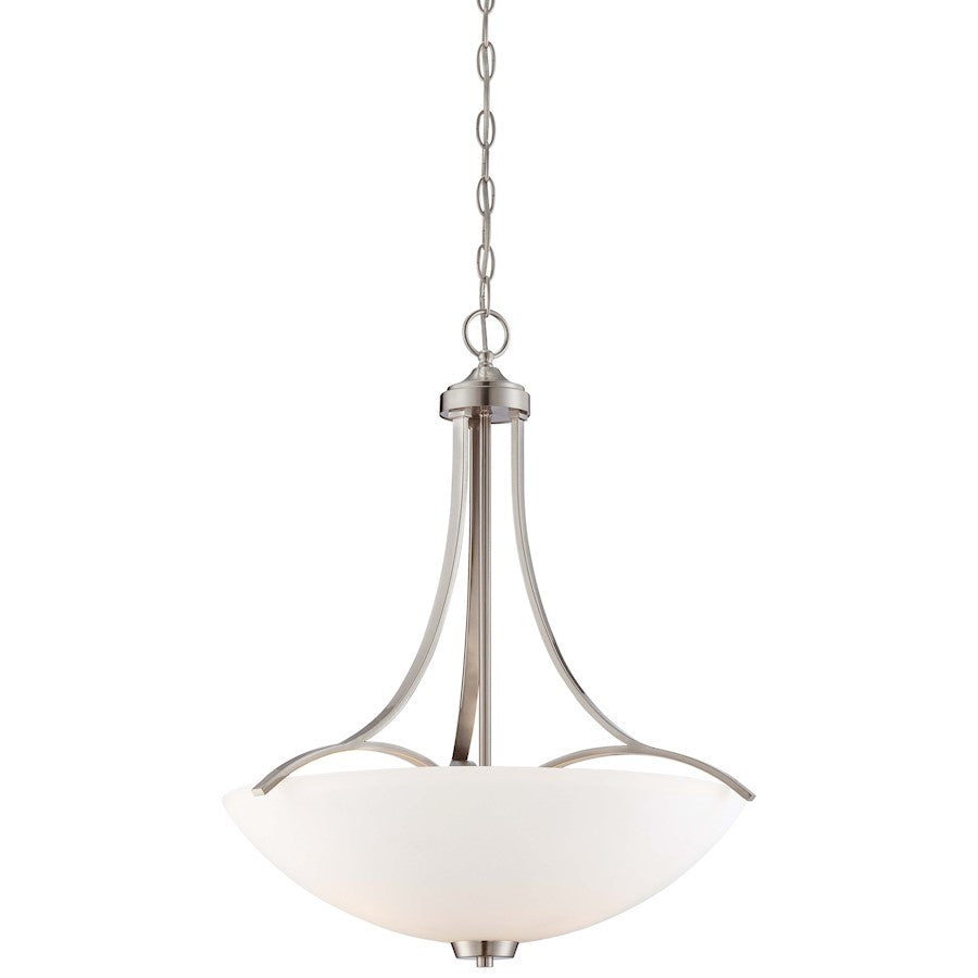 OPEN BOX ITEM: Minka Lavery Overland Park 3 Light Pendant, Nickel