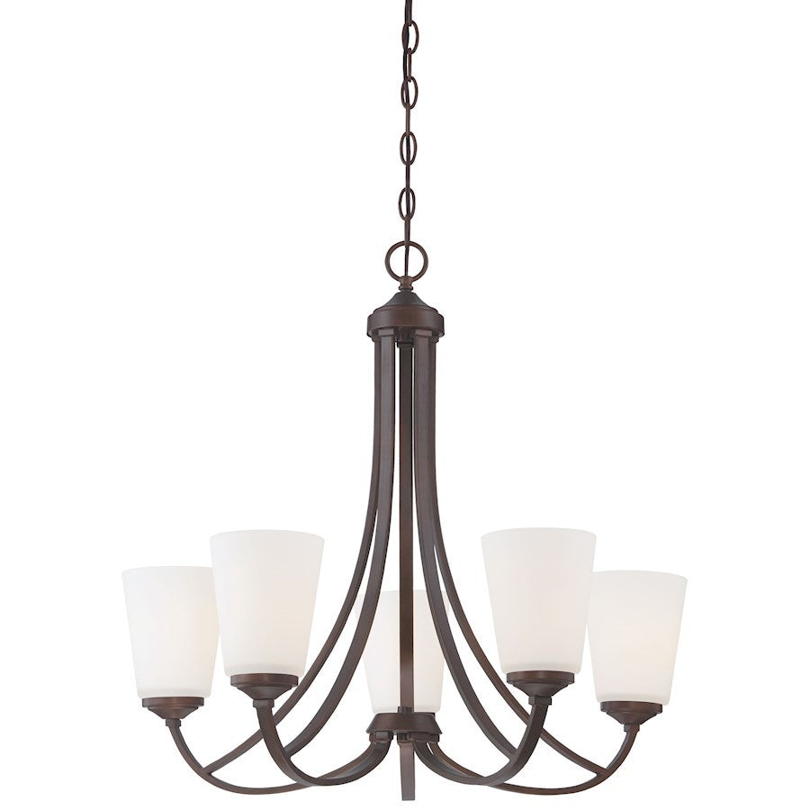 OPEN BOX: Minka Lavery Overland Park 5 Light Chandelier, Vintage Bronze