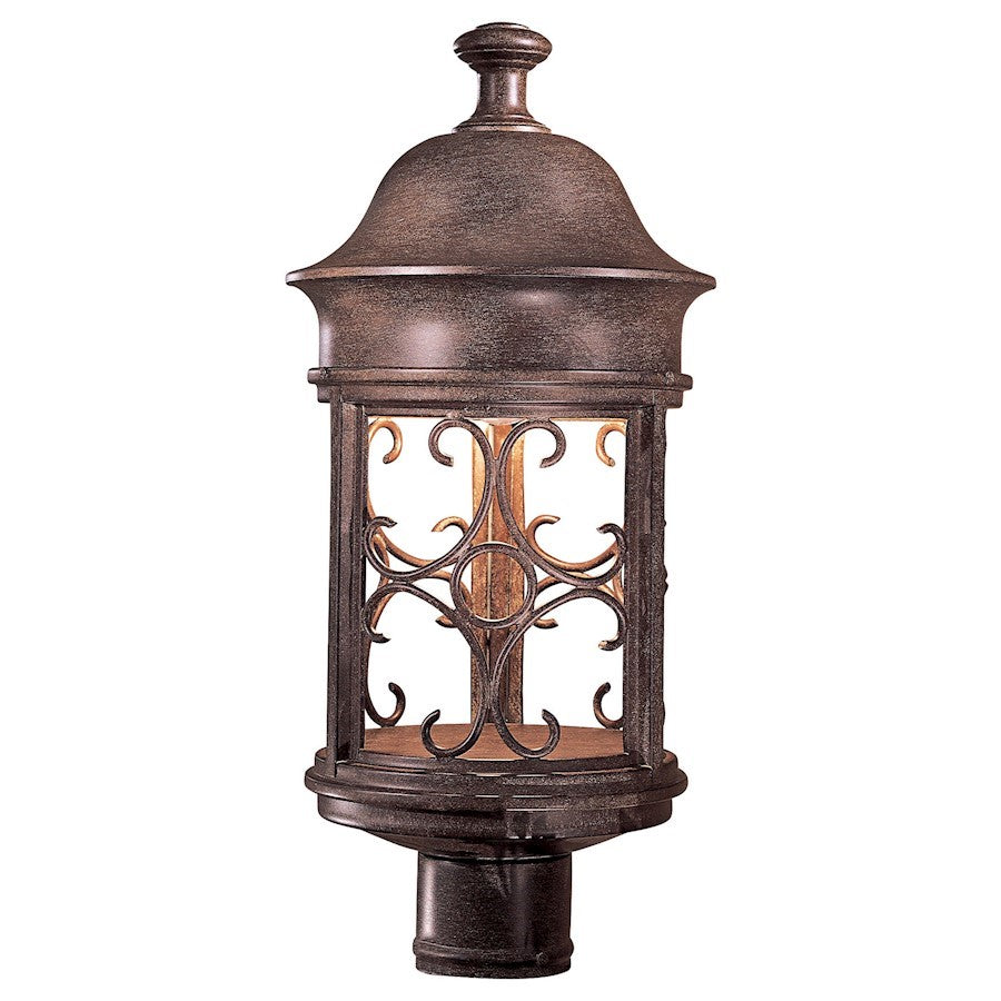 OPEN BOX ITEM: Minka Lavery Sage Ridge 1 Light Post Mount, Vintage Rust