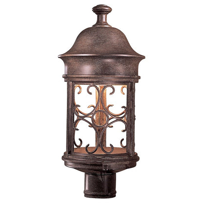 OPEN BOX ITEM: Minka Lavery Sage Ridge 1 Light Post Mount, Vintage Rust