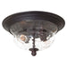 OPEN BOX ITEM: Minka Lavery Merrimack 2 Light Flush Mount, Corona Bronze