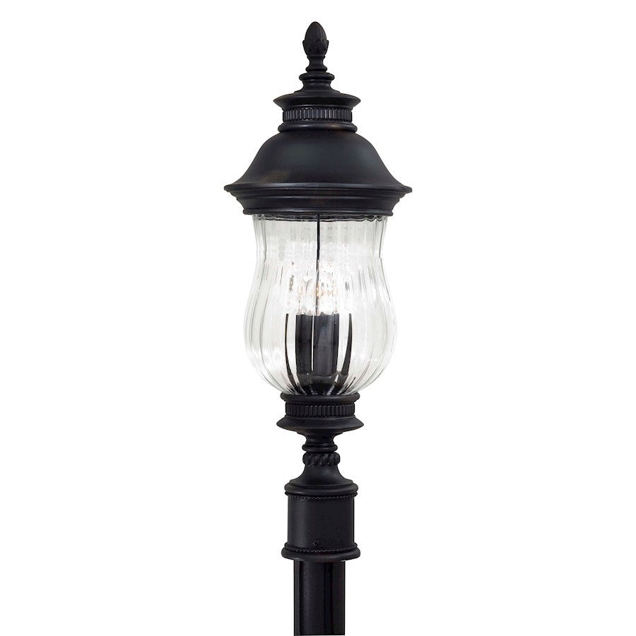 OPEN BOX ITEM: Minka Lavery Newport 3 Light Post Mount, Heritage