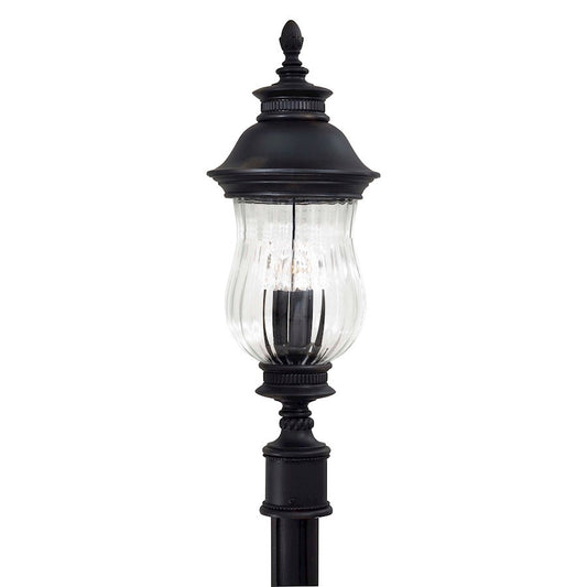 OPEN BOX ITEM: Minka Lavery Newport 3 Light Post Mount, Heritage