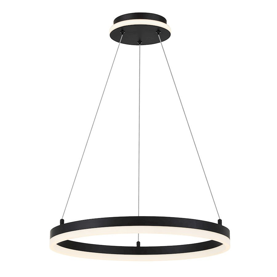 OPEN BOX: Minka George Kovacs Recovery LED Pendant, Coal/Frosted - P1910-66A-L
