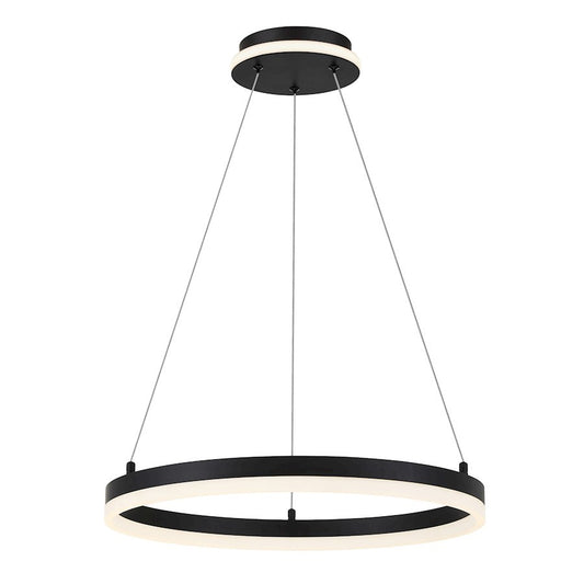 OPEN BOX: Minka George Kovacs Recovery LED Pendant, Coal/Frosted - P1910-66A-L