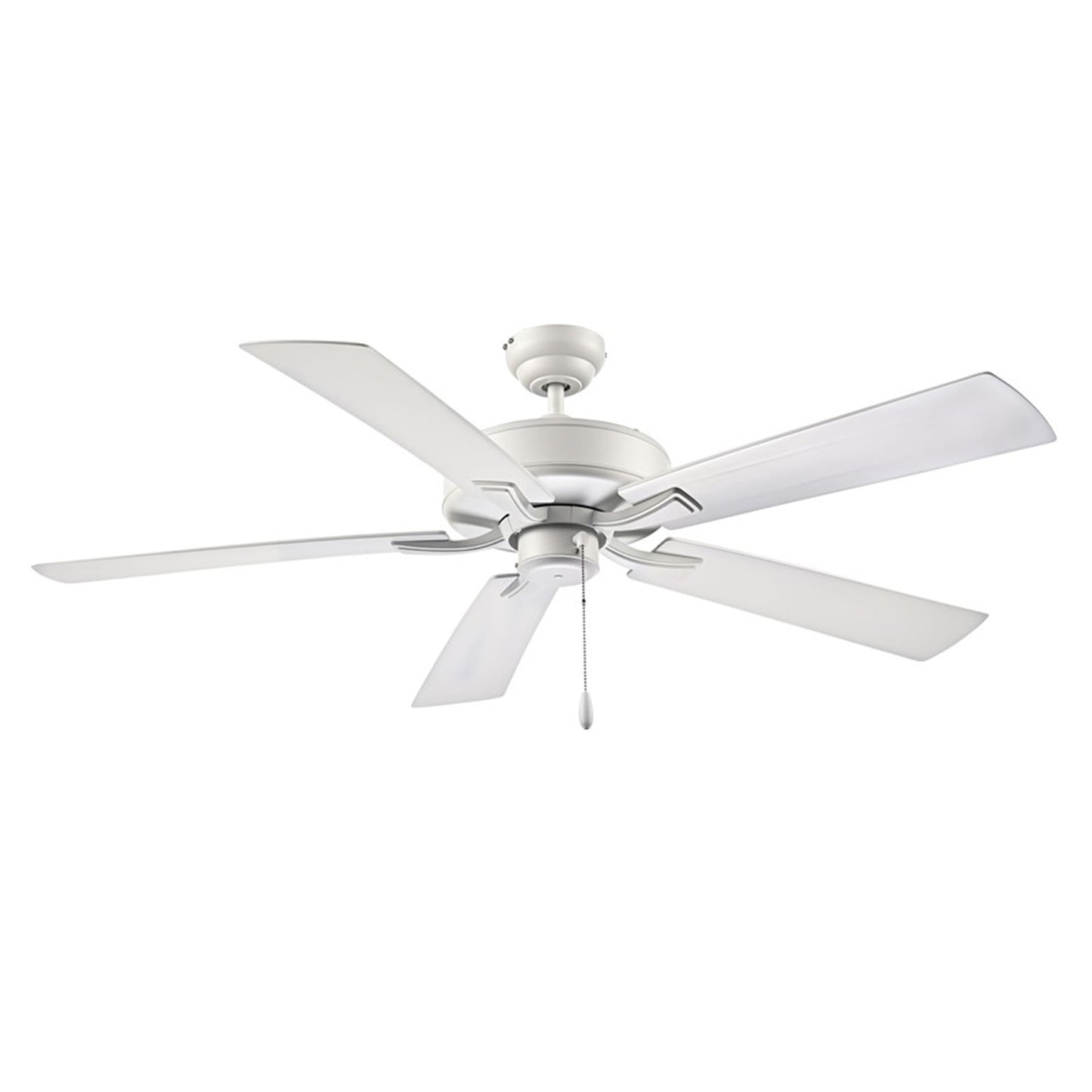 OPEN BOX: RP Lighting Velbreeze 52in 5-Blade Ceiling Fan | Matte White ABS Blades | Covered Patio & Porch | 52 x 52 x 13 in | Model MN1017W-MWW-MWW