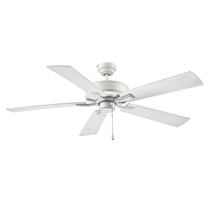 OPEN BOX: RP Lighting Velbreeze 52in 5-Blade Ceiling Fan | Matte White ABS Blades | Covered Patio & Porch | 52 x 52 x 13 in | Model MN1017W-MWW-MWW