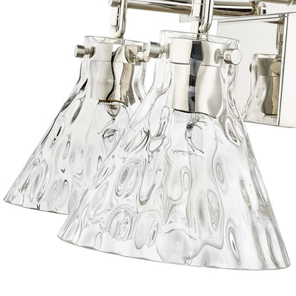 OPEN BOX: Millennium Lighting Barlon 16in 2-Light Vanity Light | Polished Nickel and Clear Water Glass | Bathroom Vanity | Model MN20002-PN