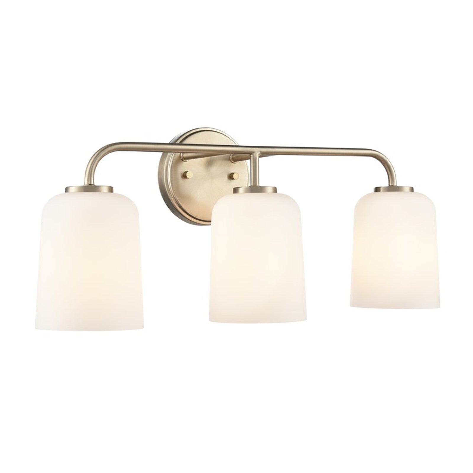 OPEN BOX: Millennium Lighting Laphia 22in 3-Light Vanity Light | Modern Gold and Etched Opal | Bathroom & Kitchen Task Lighting | Model MN214203-MG