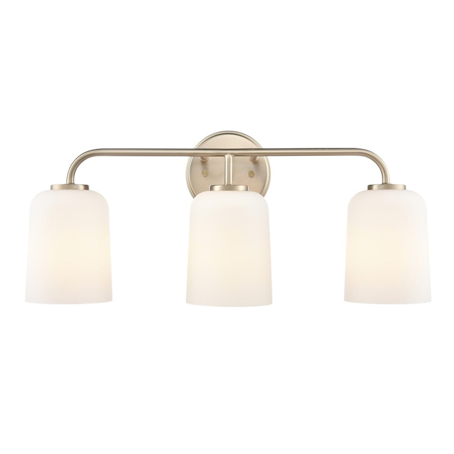 OPEN BOX: Millennium Lighting Laphia 22in 3-Light Vanity Light | Modern Gold and Etched Opal | Bathroom & Kitchen Task Lighting | Model MN214203-MG