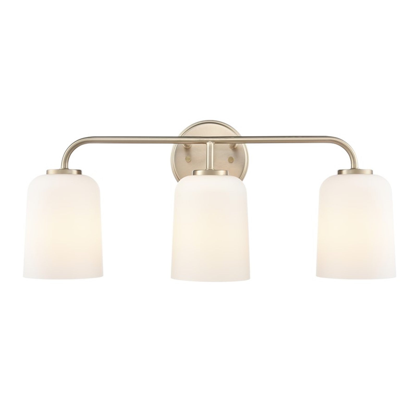 OPEN BOX: Millennium Lighting Laphia 22in 3-Light Vanity Light | Modern Gold and Etched Opal | Bathroom & Kitchen Task Lighting | Model MN214203-MG