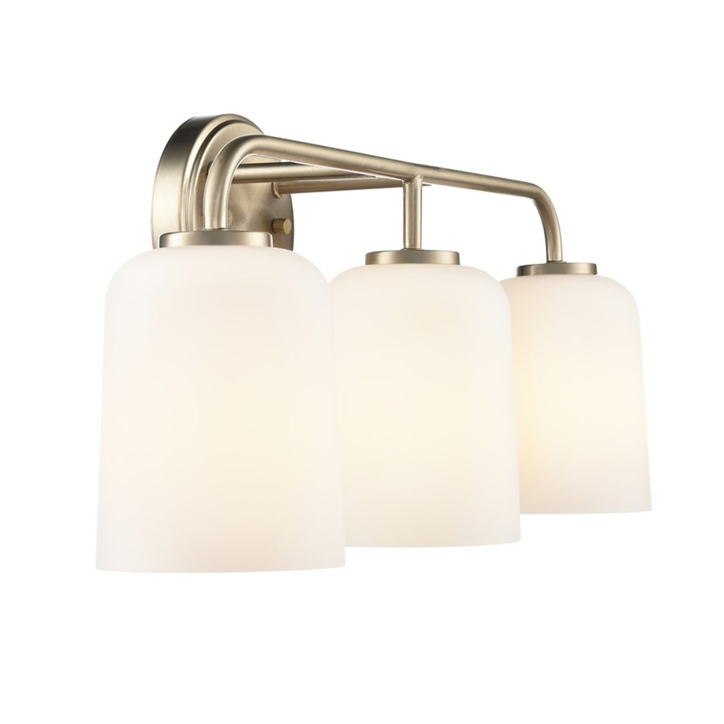 OPEN BOX: Millennium Lighting Laphia 22in 3-Light Vanity Light | Modern Gold and Etched Opal | Bathroom & Kitchen Task Lighting | Model MN214203-MG