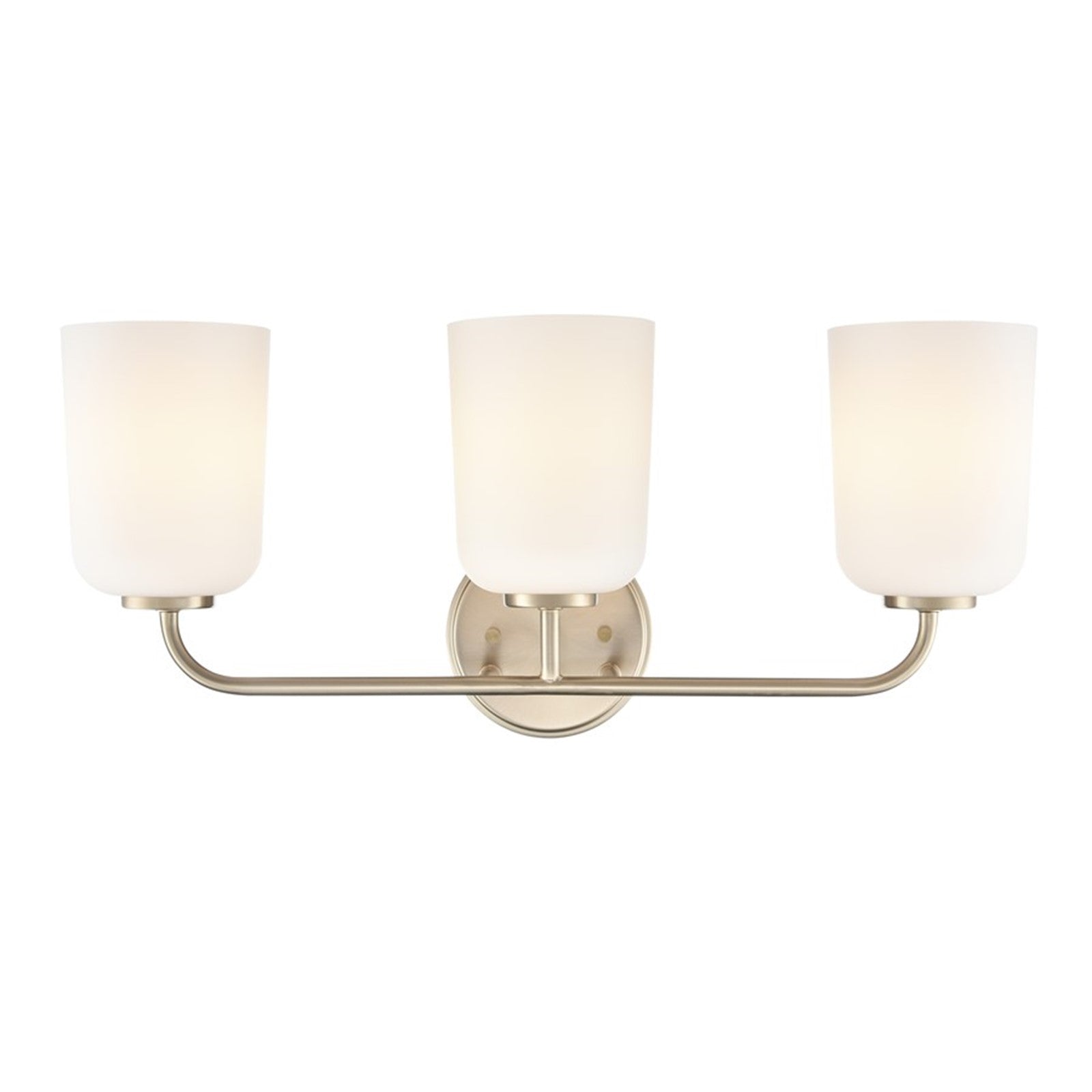 OPEN BOX: Millennium Lighting Laphia 22in 3-Light Vanity Light | Modern Gold and Etched Opal | Bathroom & Kitchen Task Lighting | Model MN214203-MG