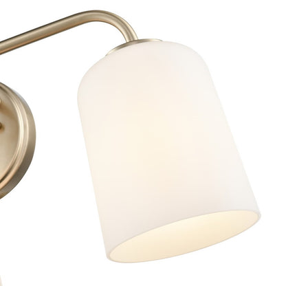 OPEN BOX: Millennium Lighting Laphia 22in 3-Light Vanity Light | Modern Gold and Etched Opal | Bathroom & Kitchen Task Lighting | Model MN214203-MG