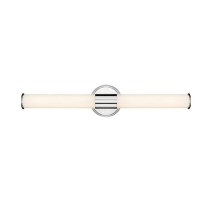OPEN BOX: Millennium Lighting Trumann 24in 1-Light LED Vanity | Modern Polished Chrome and White Plastic | Bathroom & Powder Room | Model MN2221-CH