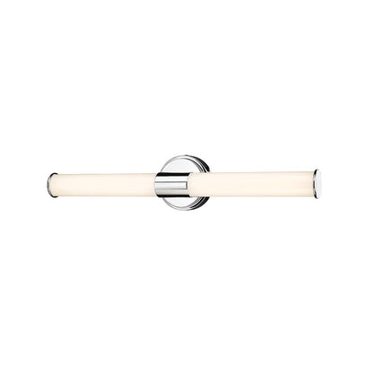 OPEN BOX: Millennium Lighting Trumann 24in 1-Light LED Vanity | Modern Polished Chrome and White Plastic | Bathroom & Powder Room | Model MN2221-CH