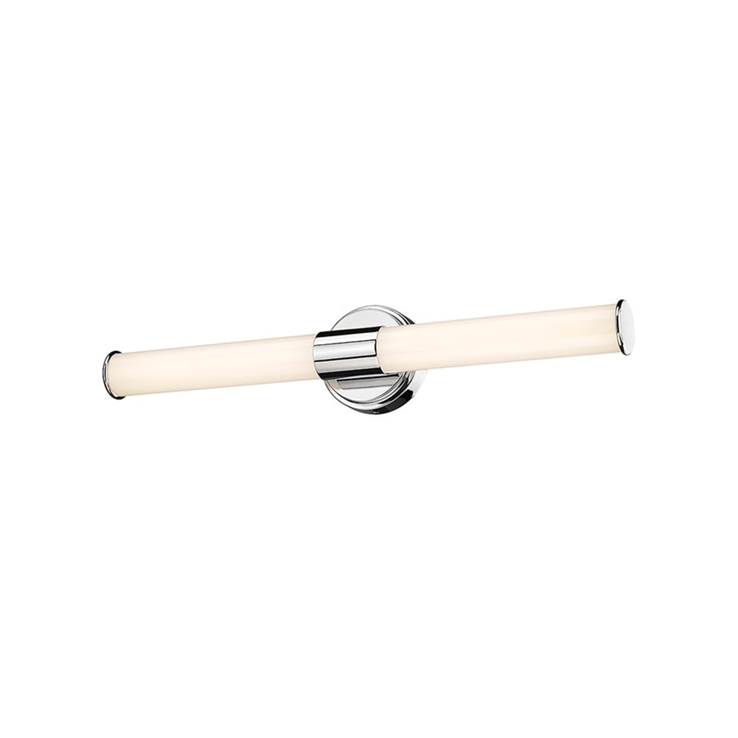 OPEN BOX: Millennium Lighting Trumann 24in 1-Light LED Vanity | Modern Polished Chrome and White Plastic | Bathroom & Powder Room | Model MN2221-CH