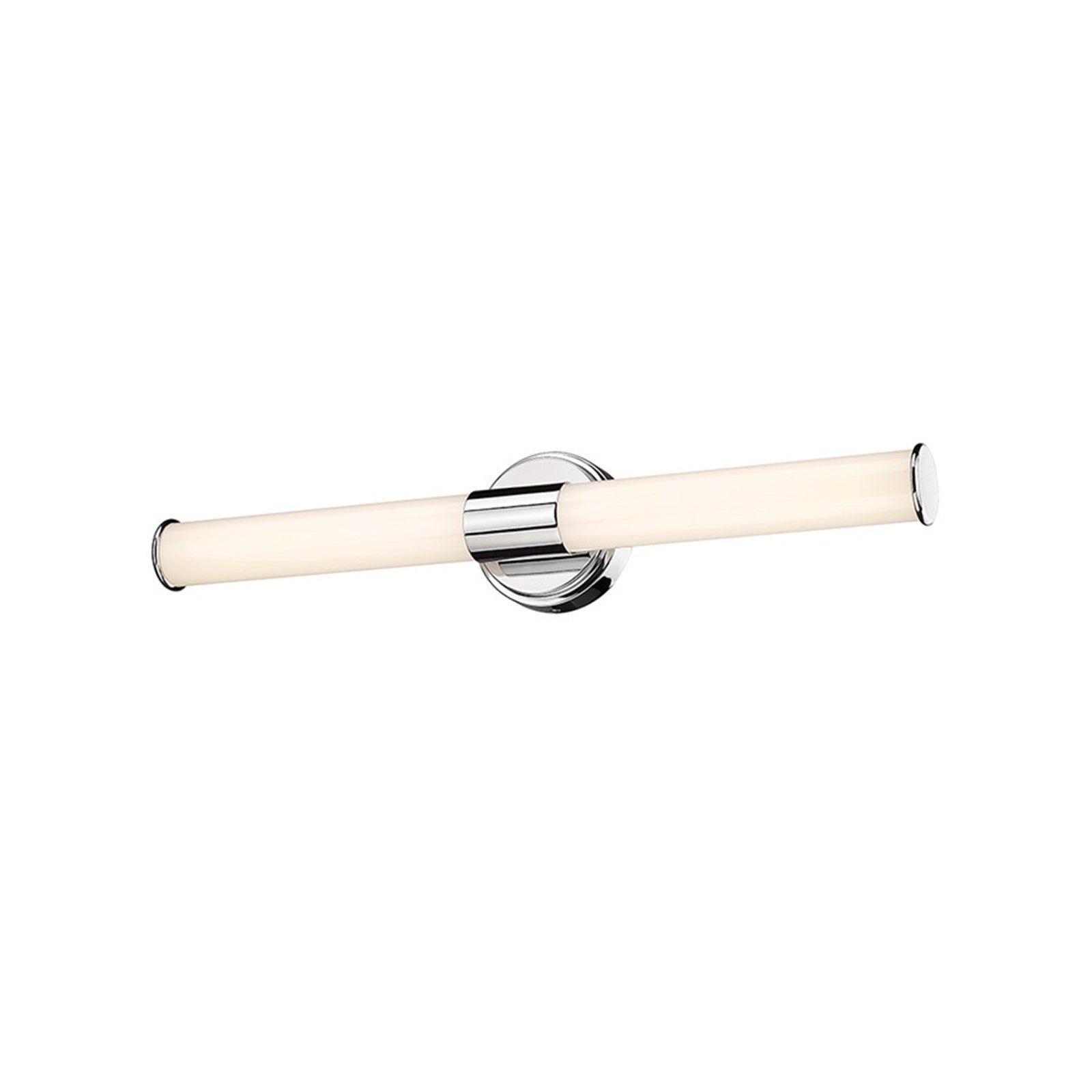 OPEN BOX: Millennium Lighting Trumann 24in 1-Light LED Vanity | Modern Polished Chrome and White Plastic | Bathroom & Powder Room | Model MN2221-CH