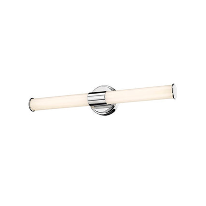 OPEN BOX: Millennium Lighting Trumann 24in 1-Light LED Vanity | Modern Polished Chrome and White Plastic | Bathroom & Powder Room | Model MN2221-CH