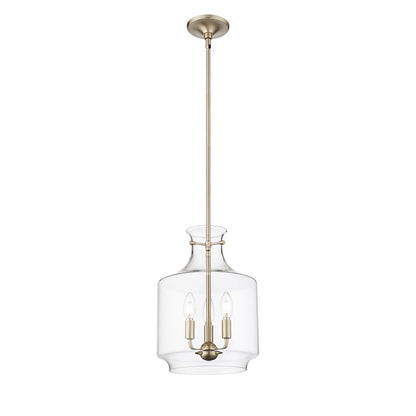 OPEN BOX: Millennium Lighting Mahannah 3-Light Pendant | Modern Gold and Clear Glass | Kitchen Island & Dining Room | Model MN22803-MG