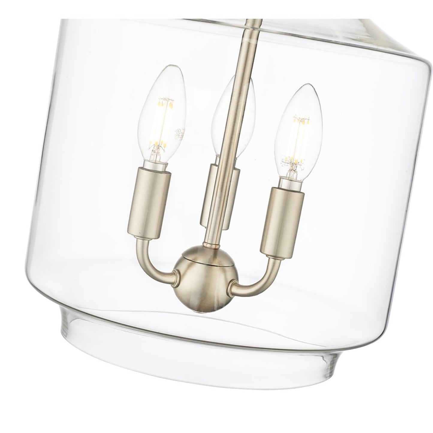 OPEN BOX: Millennium Lighting Mahannah 3-Light Pendant | Modern Gold and Clear Glass | Kitchen Island & Dining Room | Model MN22803-MG
