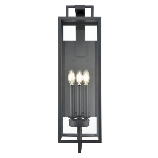 OPEN BOX ITEM: Millennium Lamont 3-Light Outdoor Sconce, Black