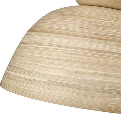 OPEN BOX: Millennium Lighting Jaycen 16in 1-Light Pendant | Matte Black and Bamboo Nature Shade | Kitchen Island & Dining Room | Model MN48001-MB