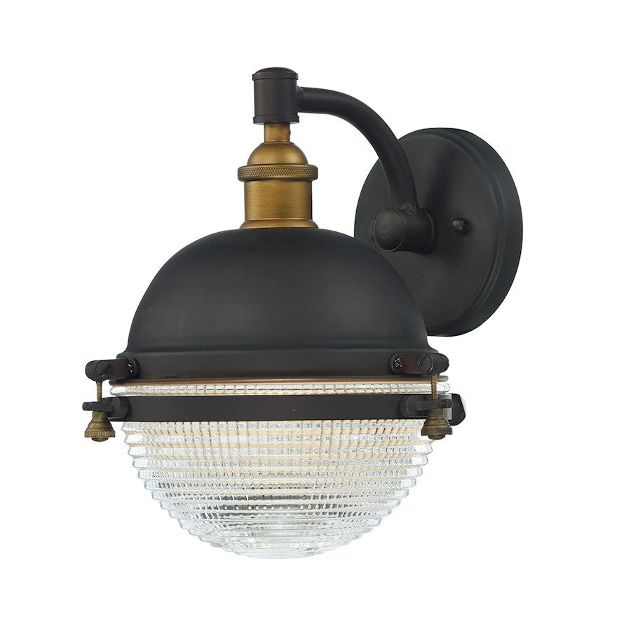 OPEN BOX: Maxim Portside 1-LT Outdoor Wall Sconce, Bronze/Brass