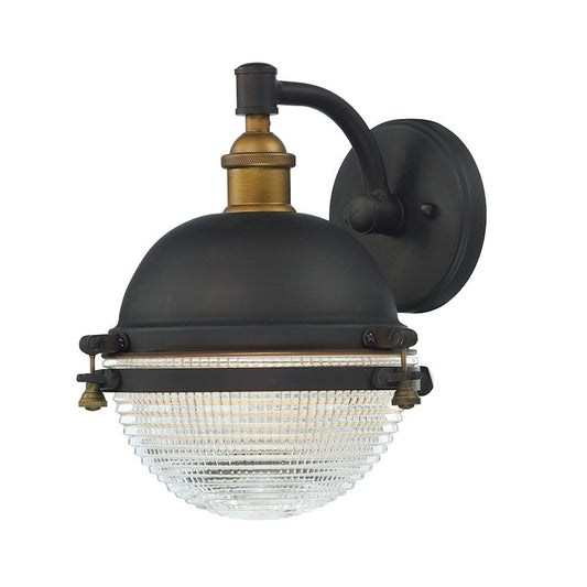 OPEN BOX: Maxim Portside 1-LT Outdoor Wall Sconce, Bronze/Brass - 10182OIAB