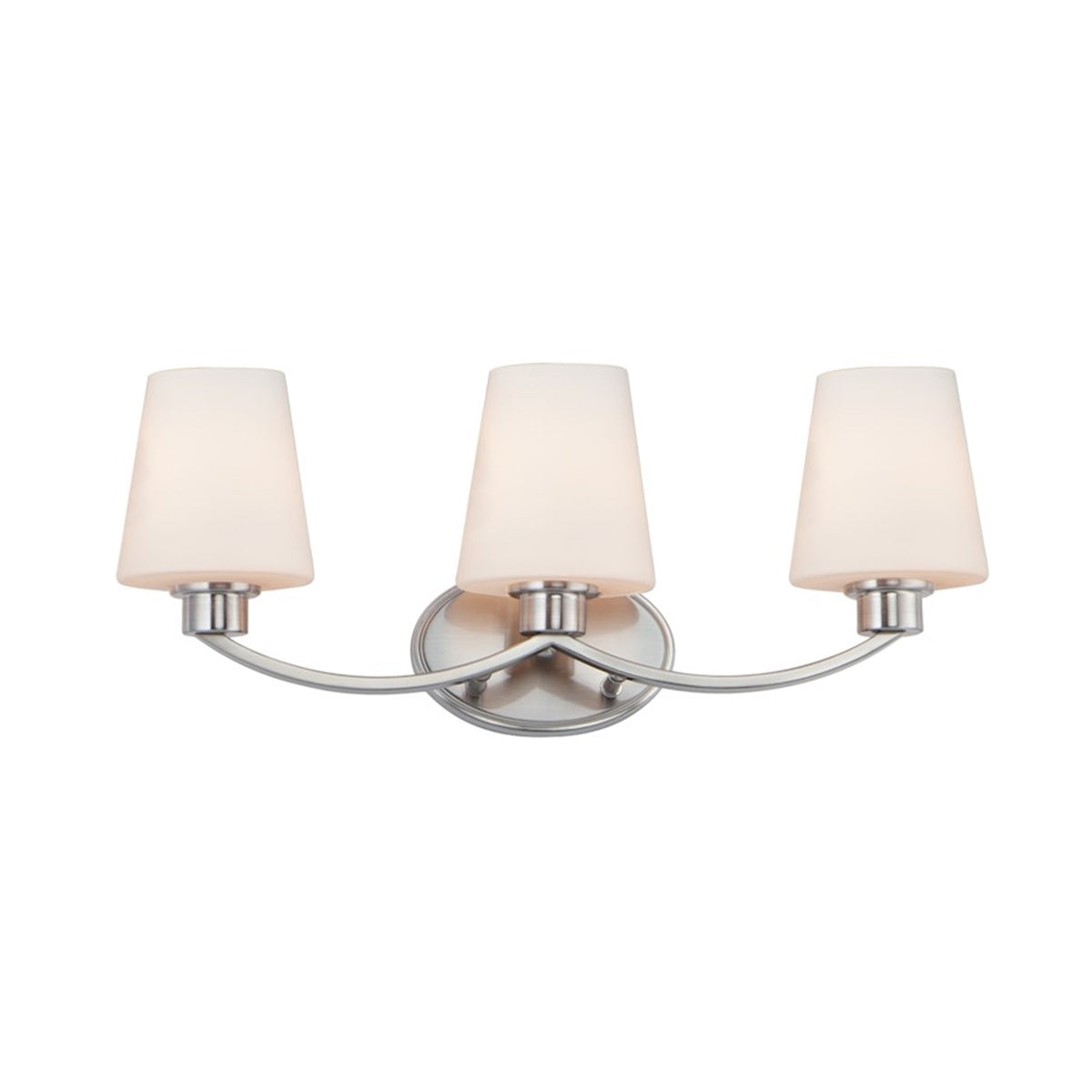 OPEN BOX ITEM: Maxim Shelter 3-Light Vanity in Satin Nickel