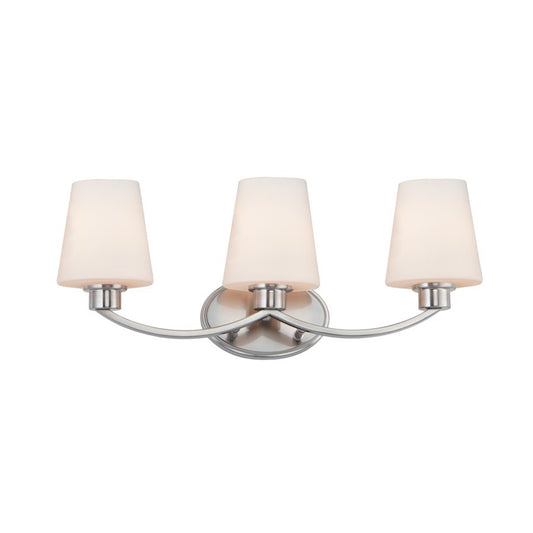 OPEN BOX ITEM: Maxim Shelter 3-Light Vanity in Satin Nickel