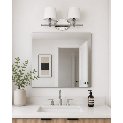OPEN BOX: Maxim Lighting Rondo 2-Light Bath Vanity, Nickel