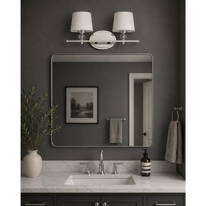 OPEN BOX: Maxim Lighting Rondo 2-Light Bath Vanity, Nickel