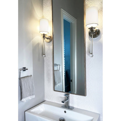 OPEN BOX: Maxim Lighting Lucent 21in 1-Light Wall Sconce | Modern Polished Nickel Steel and Clear | Hallway & Bedroom Accent | Model MX16109WTCLPN