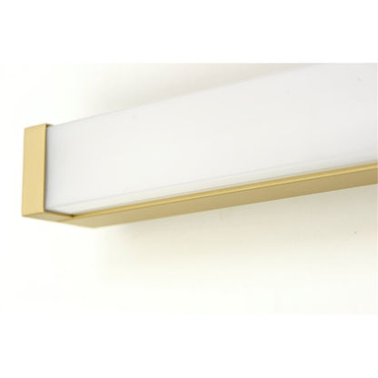 OPEN BOX: Maxim Spec LED 24in 1-Light Bath Vanity | Contemporary Gold Aluminum and White Acrylic | Bathroom & Powder Room | Model MX52002GLD