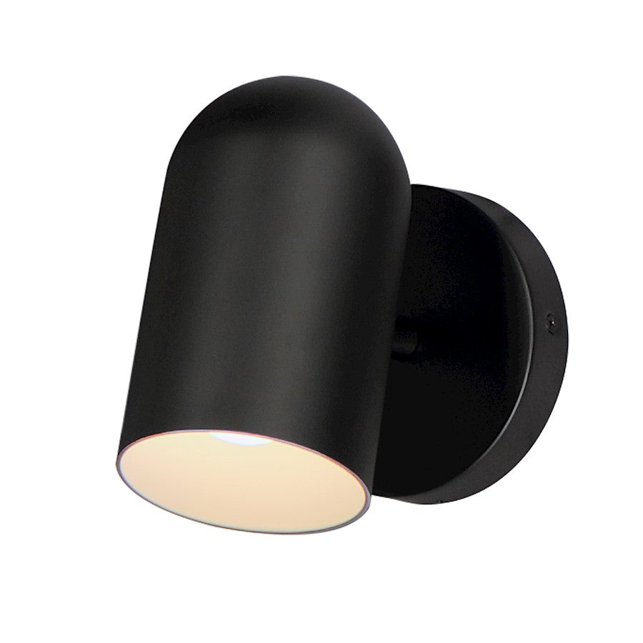 Maxim Lighting Spot Light 1-Light Outdoor Wall Mount | Modern Matte Black Aluminum | Entryway & Patio Accent | 4 x 6 x 6.25 in | Model 62003BK