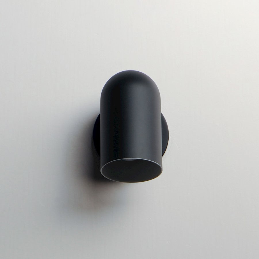 OPEN BOX:Maxim Lighting Spot Light 1-Light Outdoor Wall Mt | Modern Matte Black Aluminum | Entryway & Patio Accent | Model 62003BK