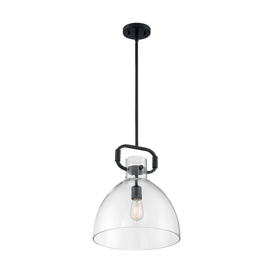 OPEN BOX ITEM: Nuvo Lighting Teresa 1 Light 14" Pendant, Black - NV60-7152