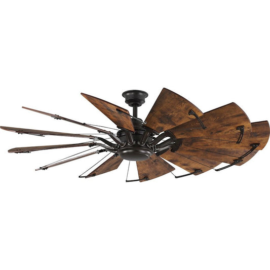 OPEN BOX: Progress Lighting Springer Twelve-Blade 60" Ceiling Fan, Bronze