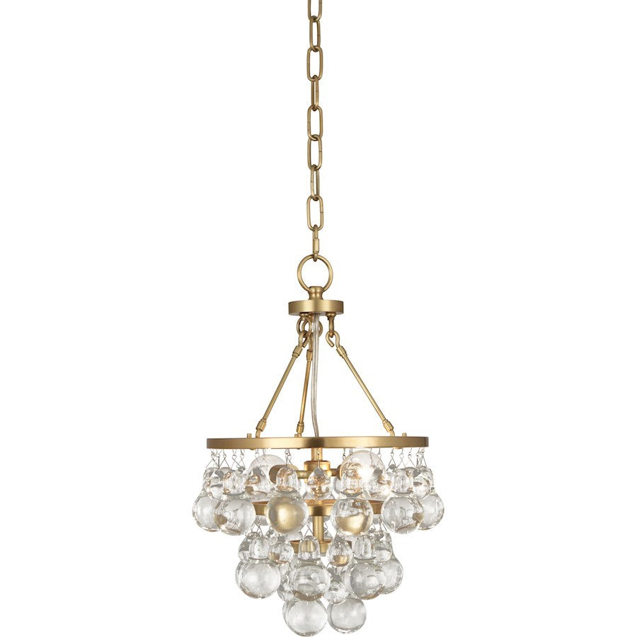 2 Light Pendant, Antique Brass