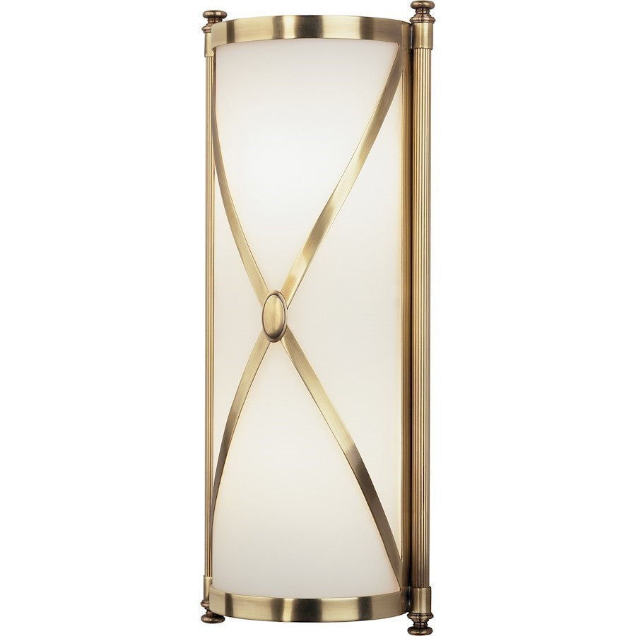 OPEN BOX: Robert Abbey Chase 2 Light Wall Sconce, Antique Brass - 1986