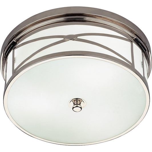 OPEN BOX ITEM: Robert Abbey Chase 3 Light Flushmount, Polished Nickel