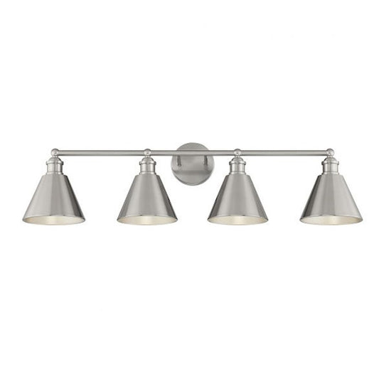 OPEN BOX ITEM: Savoy House 4-Light 38" Bath Vanity Light, Nickel - M80065BN