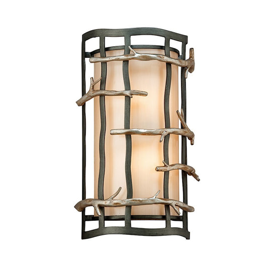 OPEN BOX: Troy Lighting Adirondack 2 Light Wall Sconce/Graphite/Silver - TOB2882