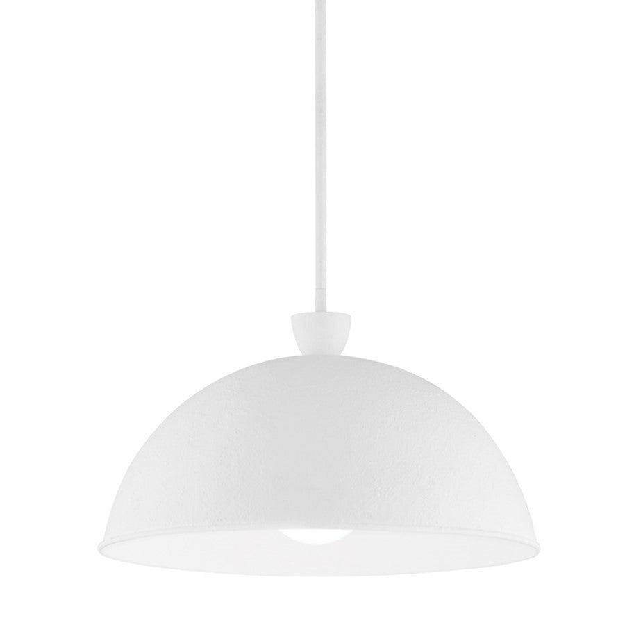 OPEN BOX ITEM: Troy Lighting Tygo 1 Light 20" Pendant, Gesso White/Gesso White